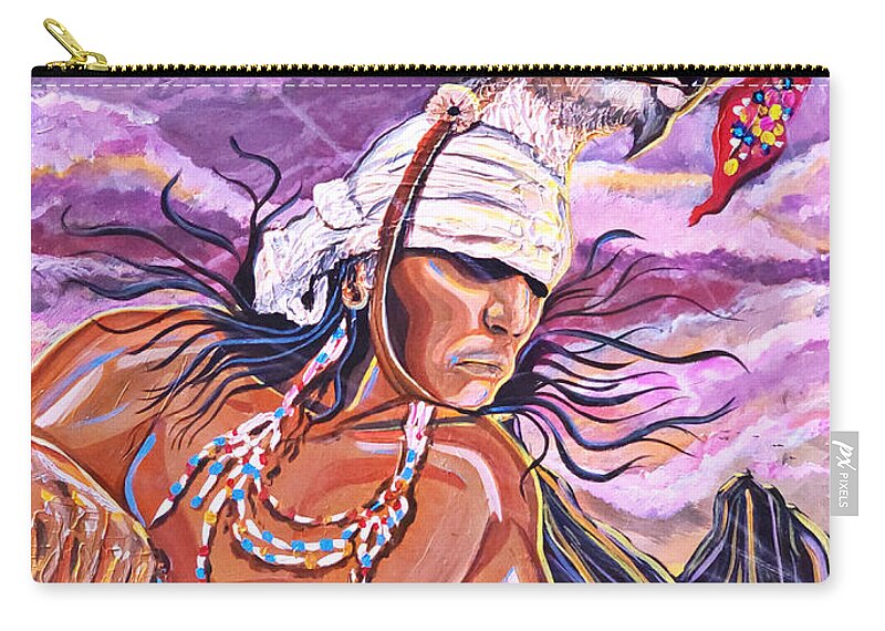  Zip Pouch featuring the painting Sonoran Son V by Emanuel Alvarez Valencia