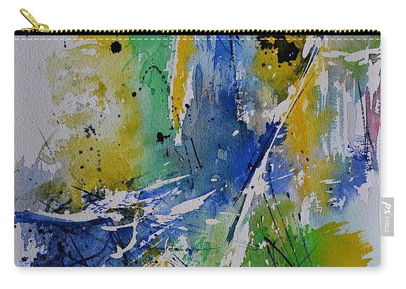 Abstract Zip Pouch featuring the painting Soul energy by Pol Ledent