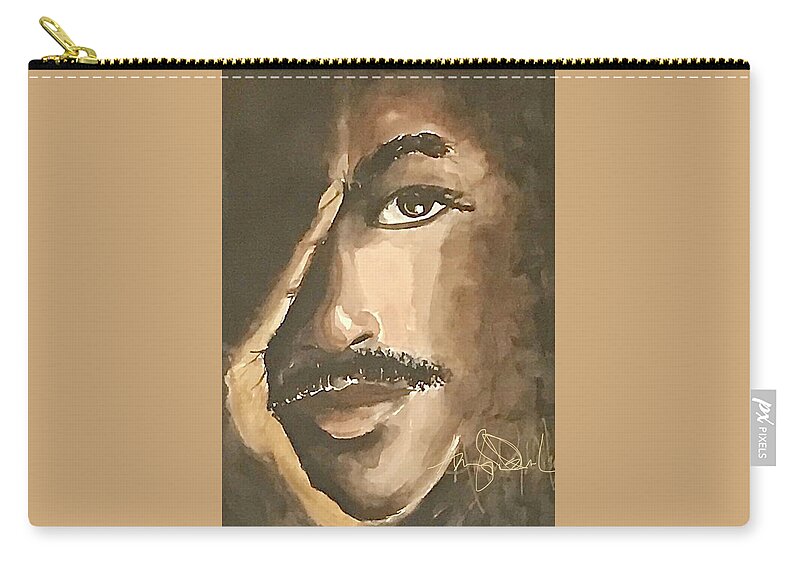  Carry-all Pouch featuring the painting Soul of a Man by Angie ONeal