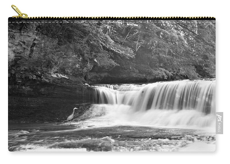  Carry-all Pouch featuring the photograph South Chagrin w Crane by Brad Nellis