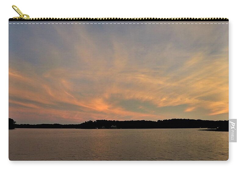 Lake Zip Pouch featuring the photograph Southern Lake Lights by Ed Williams