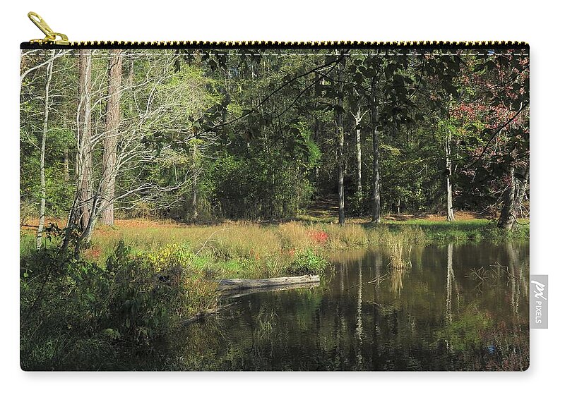 Pond Zip Pouch featuring the photograph Southern Pond Sojourn by Ed Williams