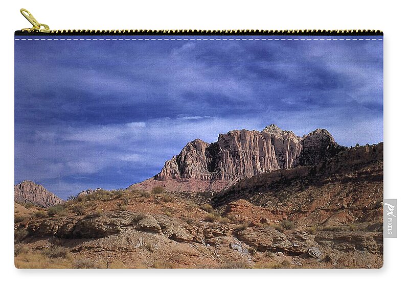 Clouds Zip Pouch featuring the photograph Southwest Solitude by Russel Considine