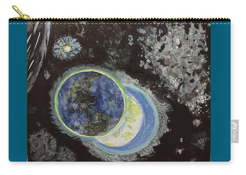 Space Carry-all Pouch featuring the painting Space Odessey by Suzanne Berthier