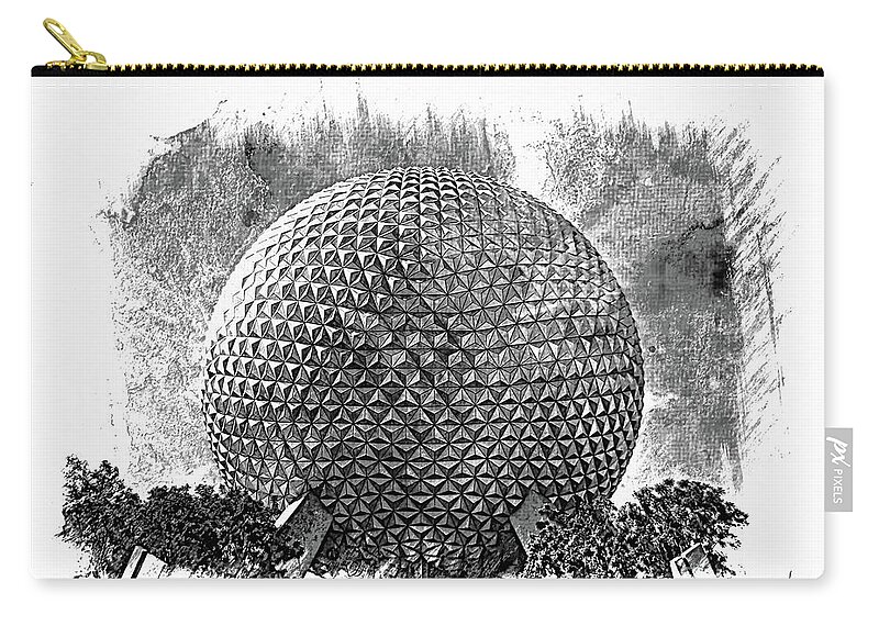 7435 Zip Pouch featuring the photograph Spaceship Earth no border by FineArtRoyal Joshua Mimbs