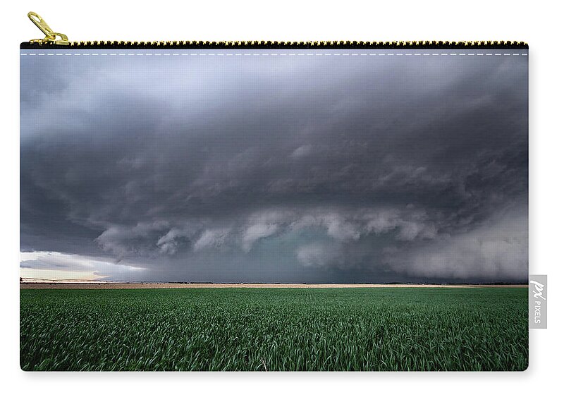 Mesocyclone Zip Pouch featuring the photograph Spaceship Storm by Wesley Aston