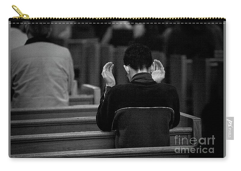 Documentary Zip Pouch featuring the photograph Speak Lord. Thy Servant is Listening by Frank J Casella