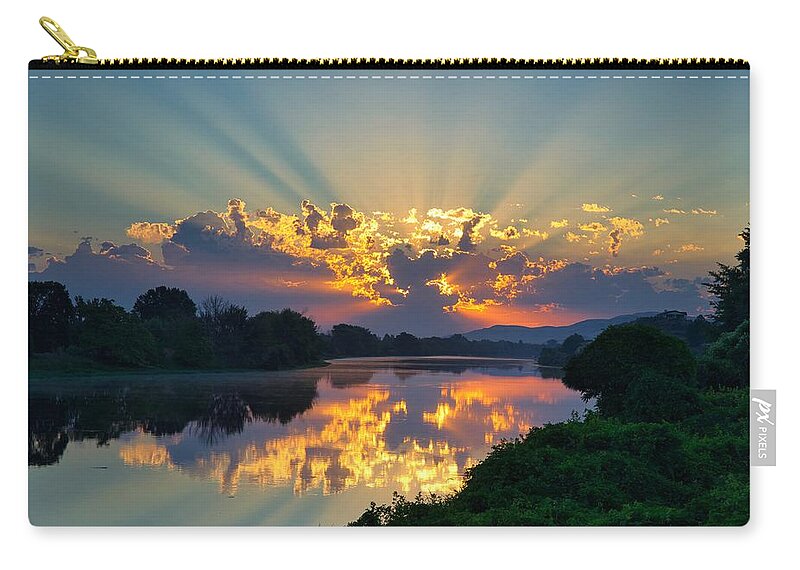 Spectacular Sunrise Zip Pouch featuring the photograph Spectacular Sunrise by Lynn Hopwood