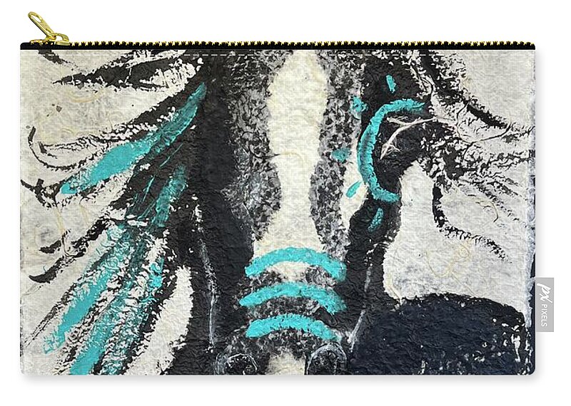 Horse Zip Pouch featuring the painting Spirit Horse by Elaine Elliott