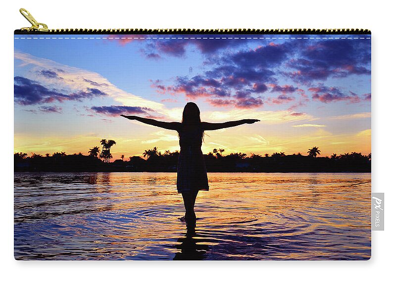 Silhouette Zip Pouch featuring the photograph Spirit by Laura Fasulo