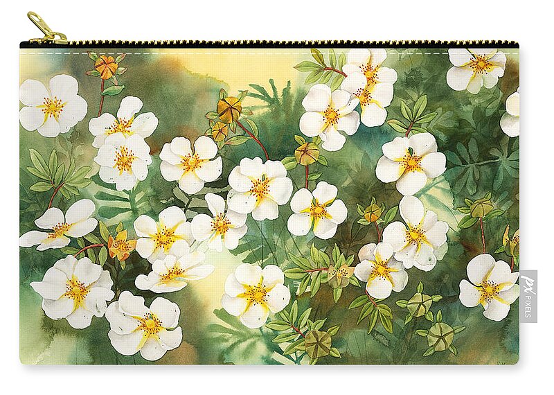 White Flower Carry-all Pouch featuring the painting Spirit of Hope by Espero Art