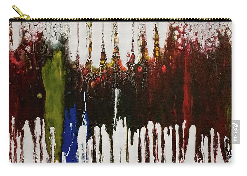 Pour Zip Pouch featuring the mixed media Spirited by Aimee Bruno