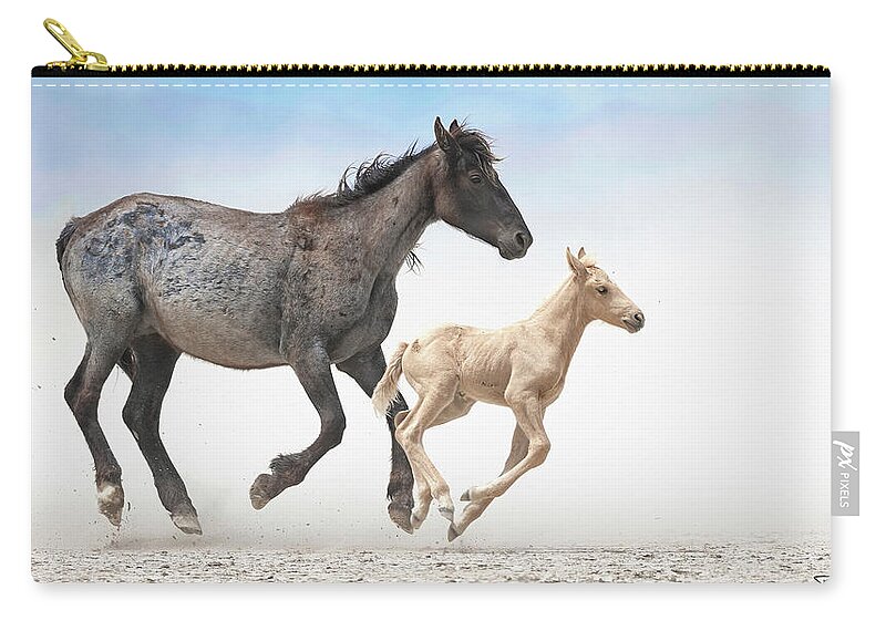 Stallion Carry-all Pouch featuring the photograph Spitfire on the Run. by Paul Martin