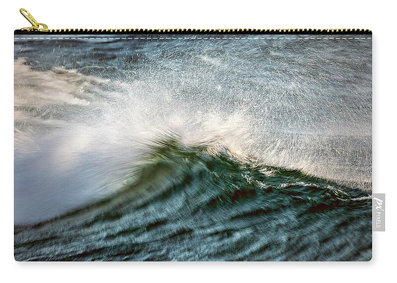 Wave Zip Pouch featuring the photograph Splash by Mike Santis