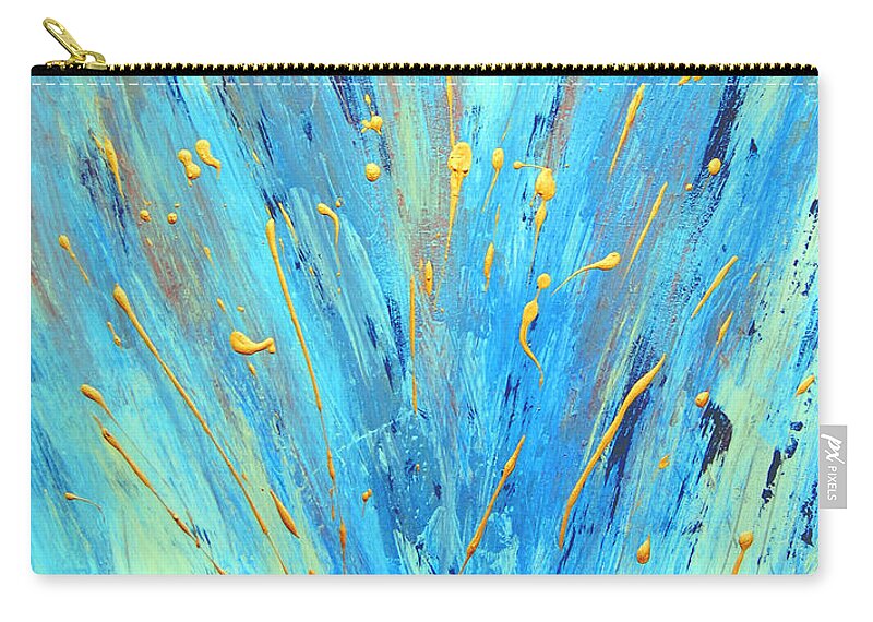 Fresh Zip Pouch featuring the painting Splash by Vallee Johnson