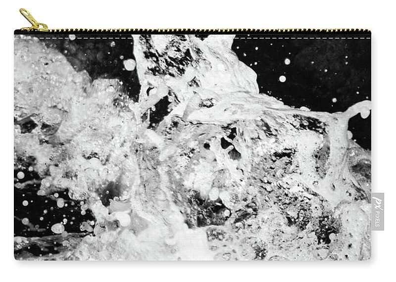 Water Zip Pouch featuring the photograph Splashing Waves by Bonny Puckett