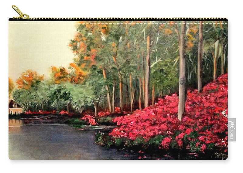 Peaceful Carry-all Pouch featuring the painting Splendor by Juliette Becker