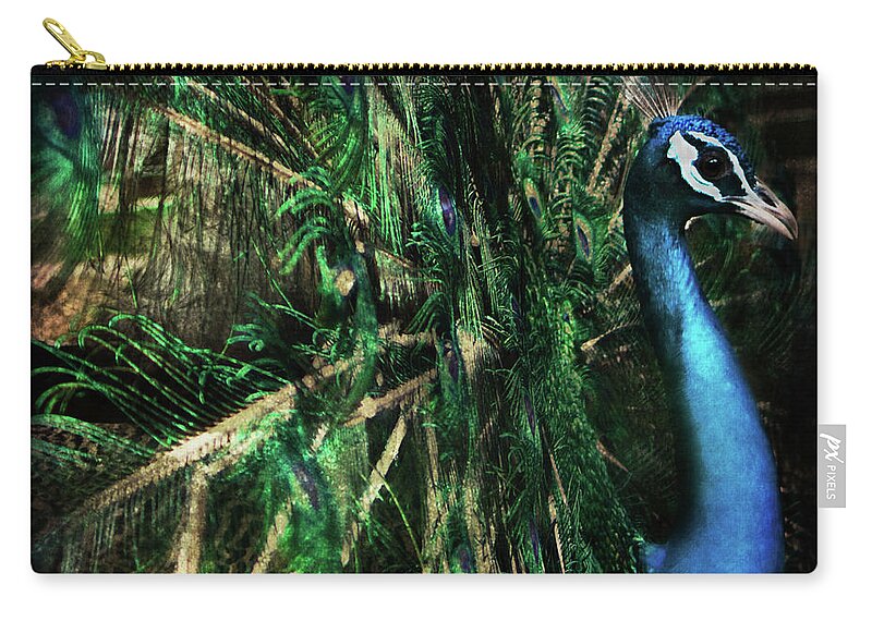 Peacock Zip Pouch featuring the photograph Splendour by Andrew Paranavitana