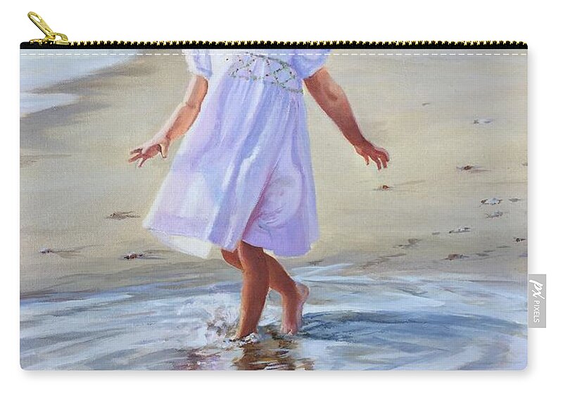 Beach Zip Pouch featuring the painting Splish, Splash by Judy Rixom