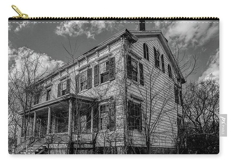 Haunted House Zip Pouch featuring the photograph Spook House by David Letts