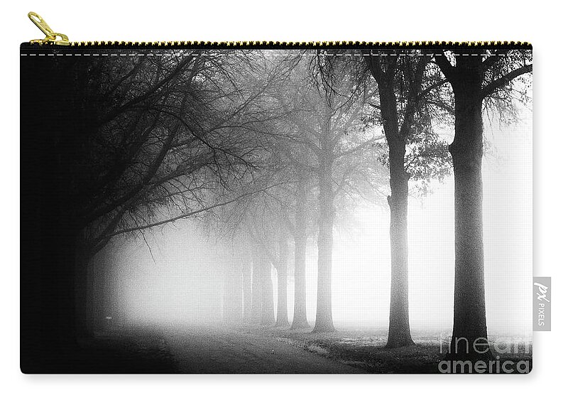 Cemetery Zip Pouch featuring the photograph Spooky Path by Pam Holdsworth
