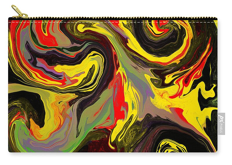 Go With The Flow Carry-all Pouch featuring the digital art Sporadic Excitement by Susan Fielder