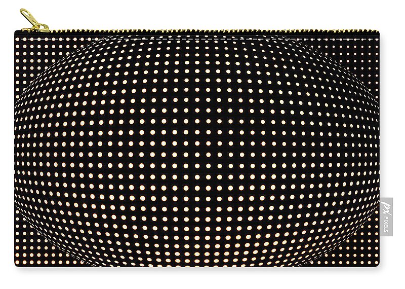 Abstract Zip Pouch featuring the photograph spotted spherical 3D effect black background by Severija Kirilovaite