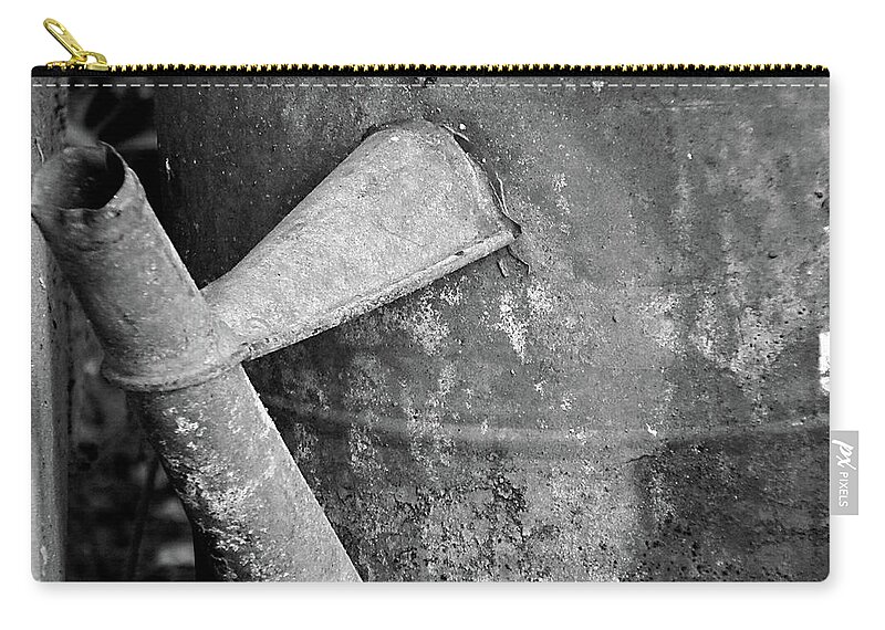 Black And White Zip Pouch featuring the photograph Spouting Off by Wild Thing
