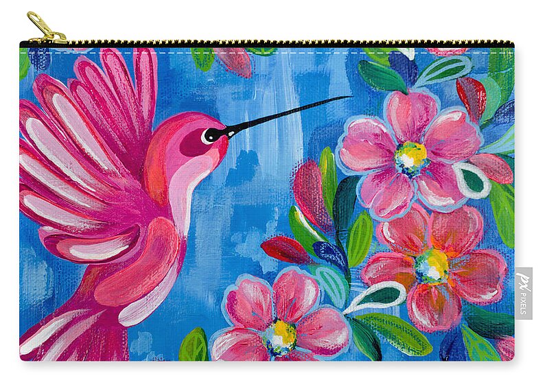 Hummingbird Carry-all Pouch featuring the painting Spread Your Wings by Beth Ann Scott