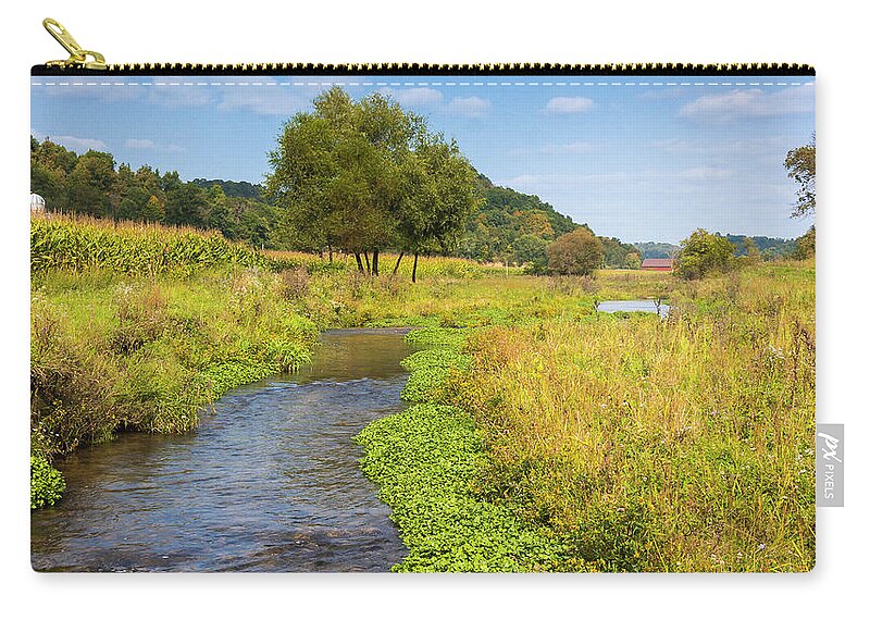 Autmn Zip Pouch featuring the photograph Spring Creek by Mark Mille