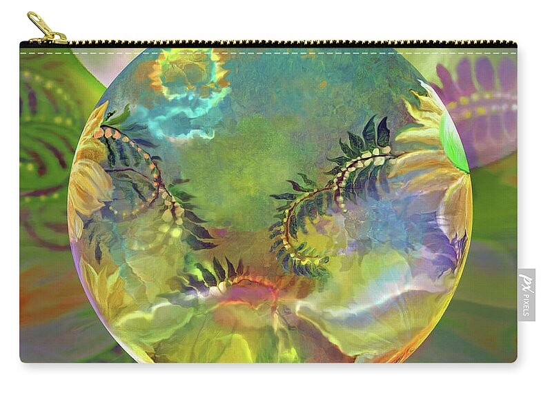  Sphere Art Zip Pouch featuring the digital art Spring Dreams by Robin Moline