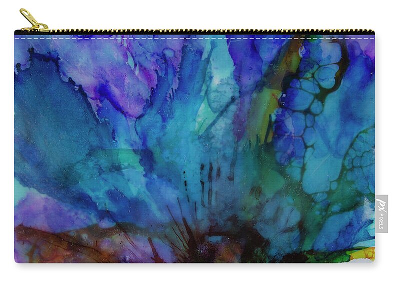 Dramatic Zip Pouch featuring the painting Spring for Angela No. 2 by Anita Thomas