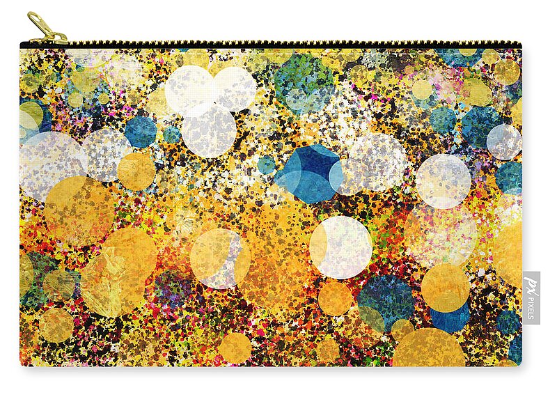 Abstract Zip Pouch featuring the mixed media Spring Forward- Art by Linda Woods by Linda Woods