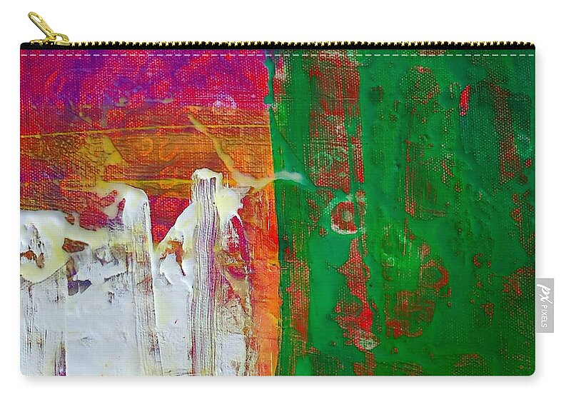 Spring Zip Pouch featuring the painting Spring Green by Lisa Kaiser