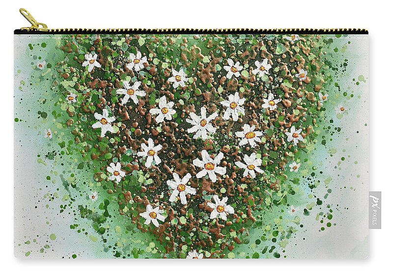 Heart Carry-all Pouch featuring the painting Spring Heart by Amanda Dagg