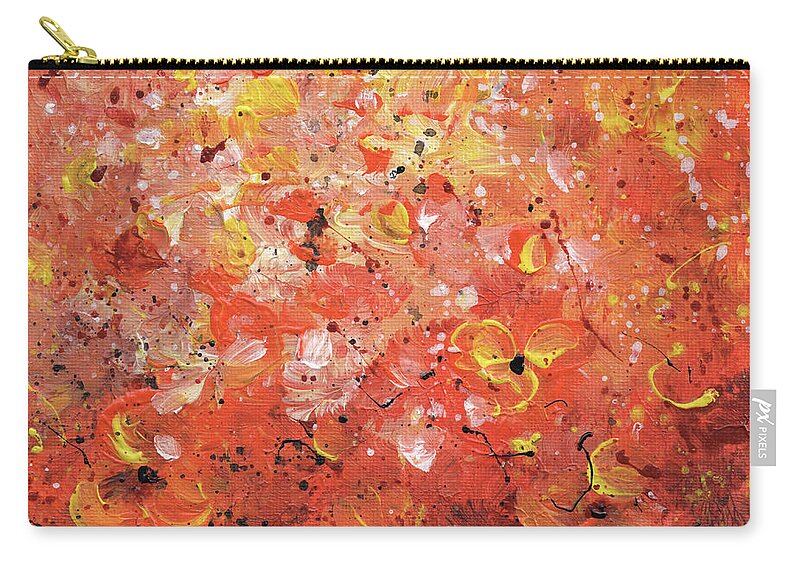 Spring Zip Pouch featuring the painting Spring Is In The Air 05 by Miki De Goodaboom