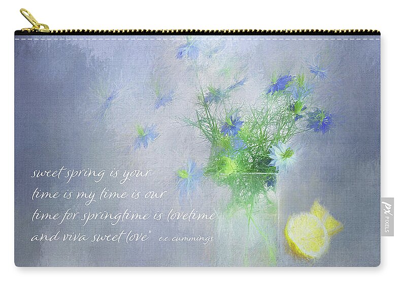 Photography Zip Pouch featuring the digital art Spring Is... by Terry Davis