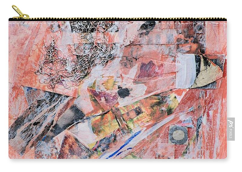 Mixed Media Zip Pouch featuring the mixed media Spring Musings by Jean Clarke