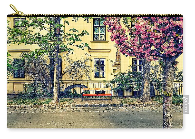 Blossom Zip Pouch featuring the photograph Spring-time in Budapest by Tito Slack