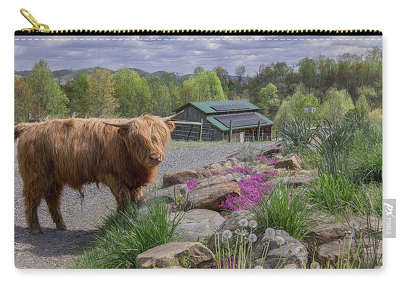 Tennessee Zip Pouch featuring the photograph Springtime at Elm Hollow Farm by Marcy Wielfaert