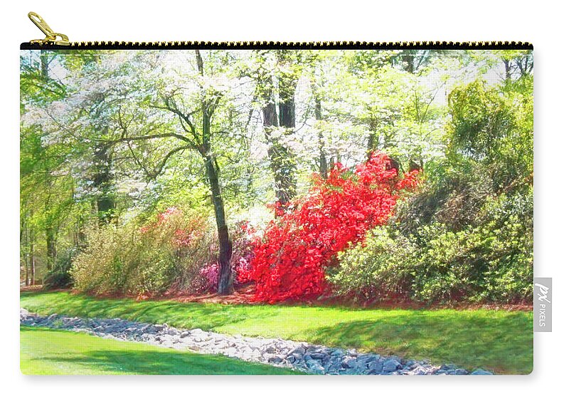 Nature Zip Pouch featuring the digital art Springtime in Holly Springs by Susan Hope Finley