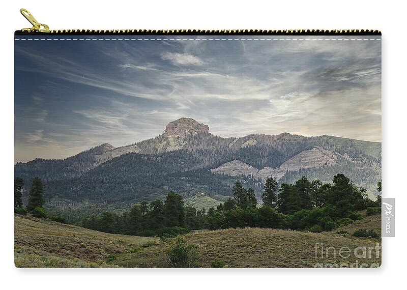 Squaretop Zip Pouch featuring the photograph Squaretop Pagosa Springs by Veronica Batterson