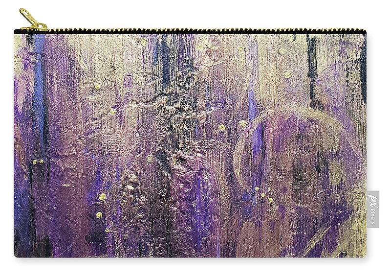 Abstract Zip Pouch featuring the painting Squid by Christine Bolden