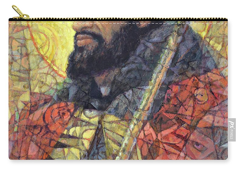 Saint Zip Pouch featuring the painting St. Augustine by Cameron Smith