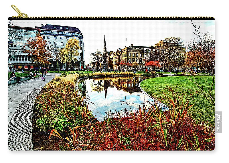 Scotland Carry-all Pouch featuring the digital art St George's Square by SnapHappy Photos