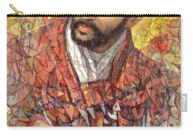 Saint Zip Pouch featuring the painting St. Ignatius by Cameron Smith