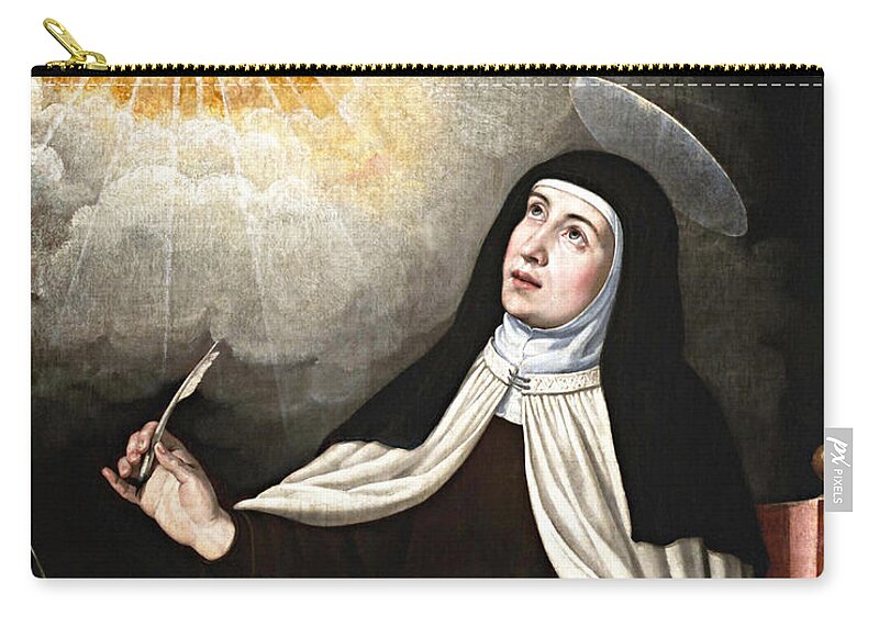 St. Teresa Of Avila Zip Pouch featuring the painting St. Teresa of Avila - CZVIL by Jusepe de Ribera