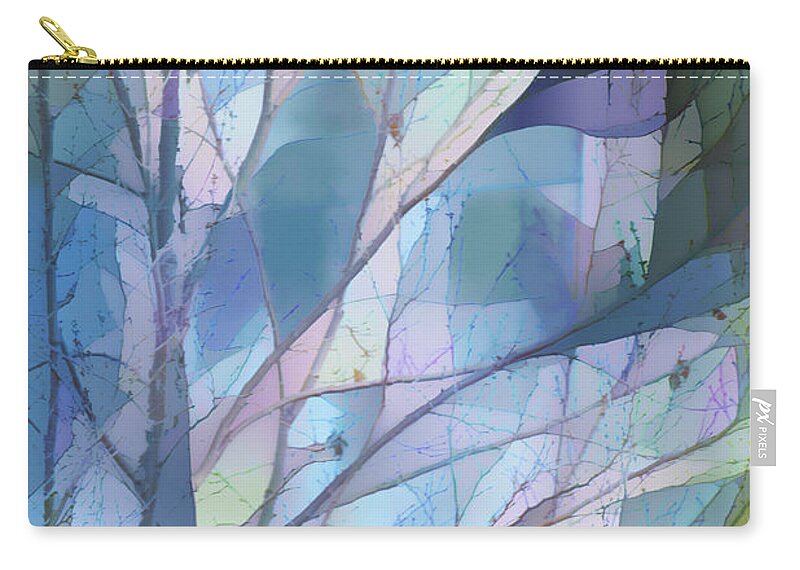 Photography Zip Pouch featuring the digital art Stained Glass Tree by Terry Davis