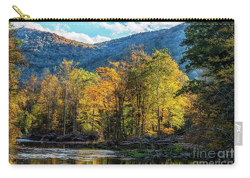 Williams River Zip Pouch featuring the photograph Standing in the Light by Thomas R Fletcher