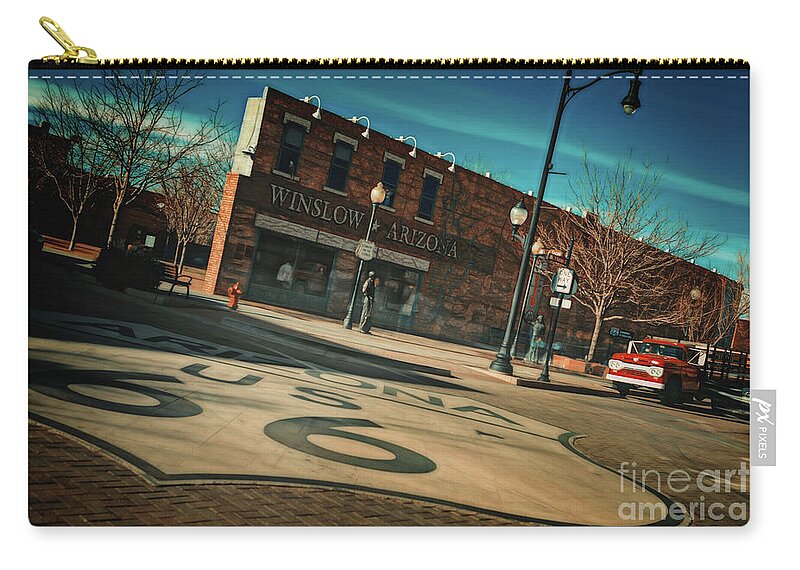 Standing On The Corner Carry-all Pouch featuring the photograph Standing On The Corner by Doug Sturgess